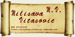 Milisava Vitasović vizit kartica